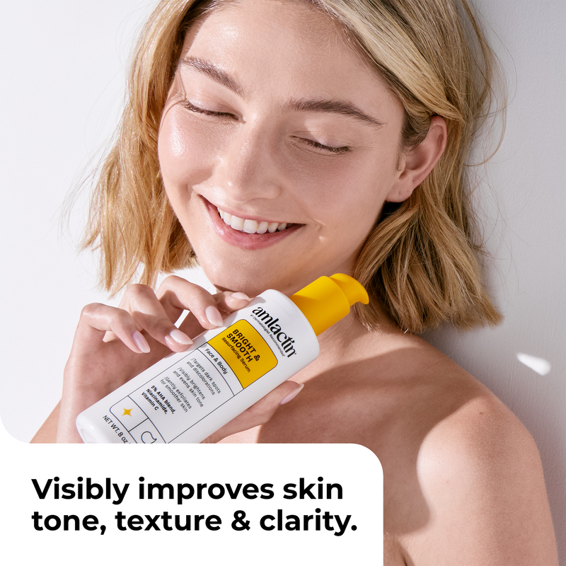 Bright & Smooth Serum visibly improves skin tone, texture and clarity