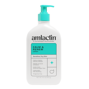 Amlactin Calm & Renew Lotion bottle on a white background